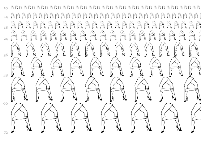 Juanjos Hot Legs font waterfall